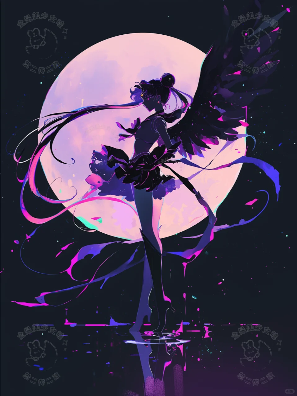 壁纸 42｜这画面绝了✨星空与美少女剪影