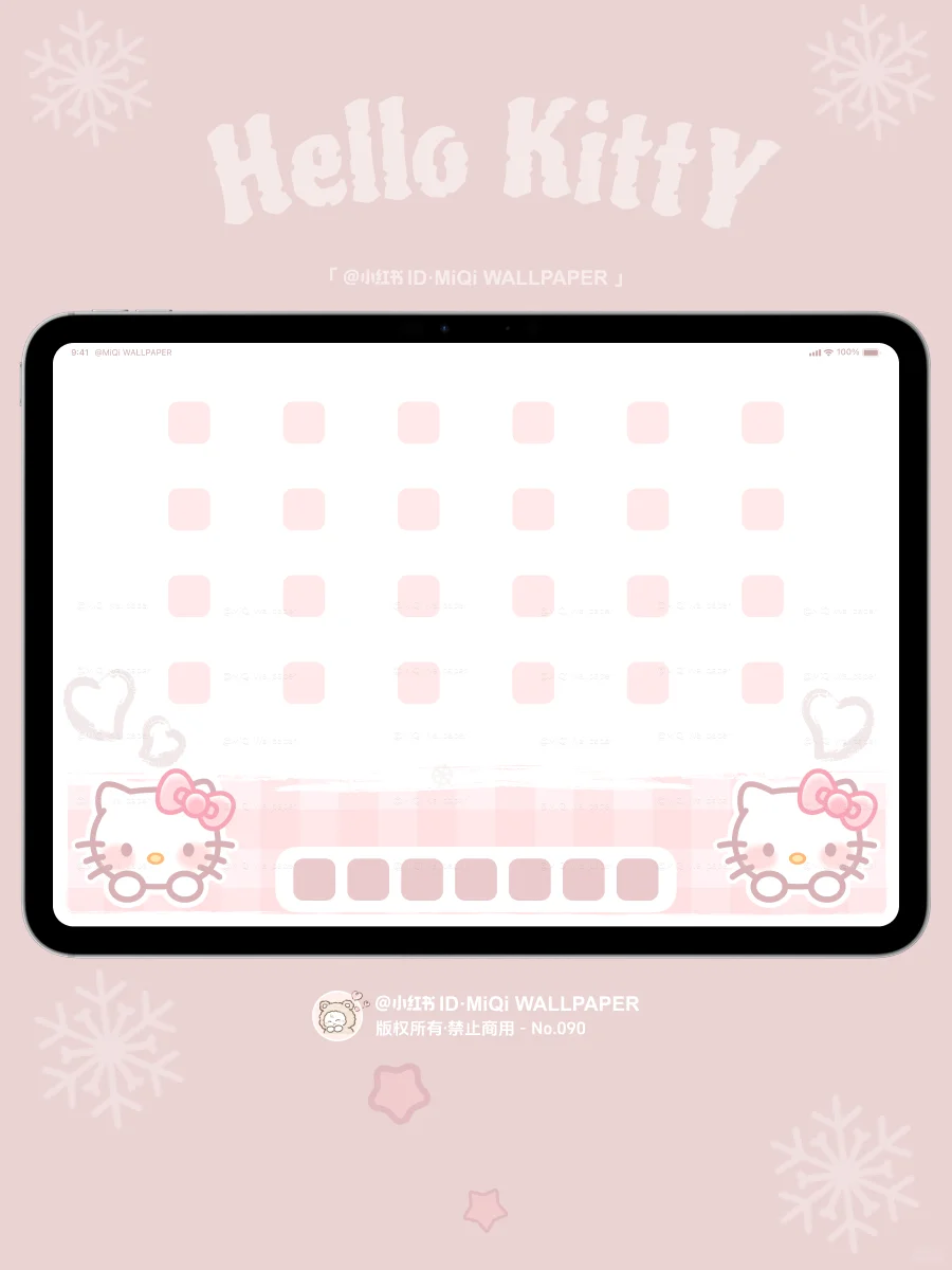 90｜大脸HelloKitty｜平板壁纸