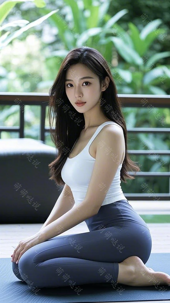 练瑜伽的女孩（附提示词）