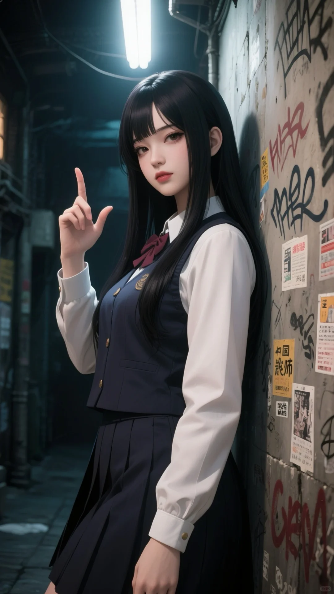 被AI拿捏的校园日系美少女