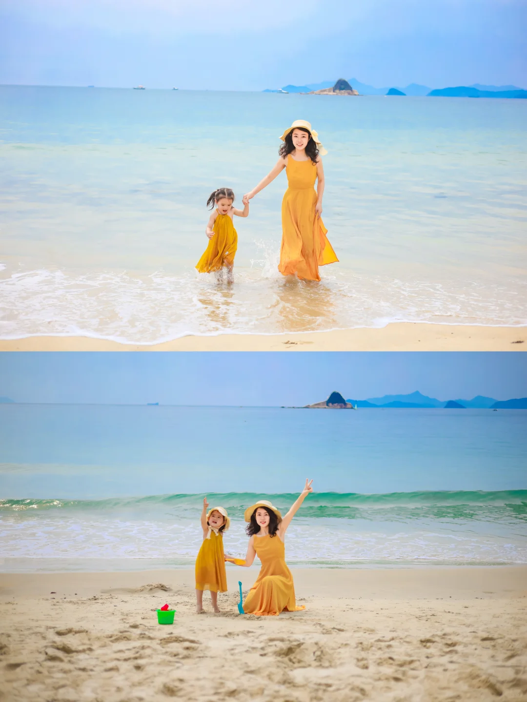 深圳宝妈必存！大梅沙海滩亲子照姿势库来了