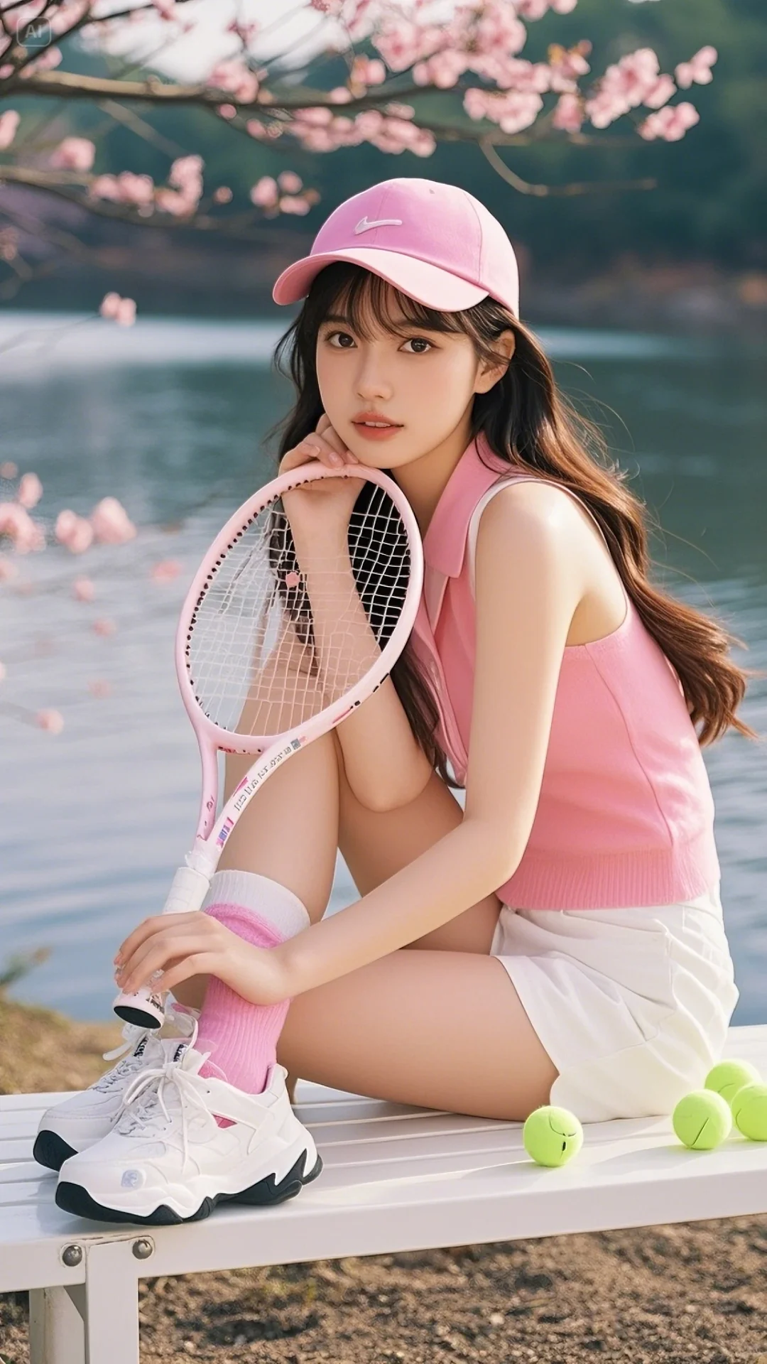 这女孩打网球也太美了吧！