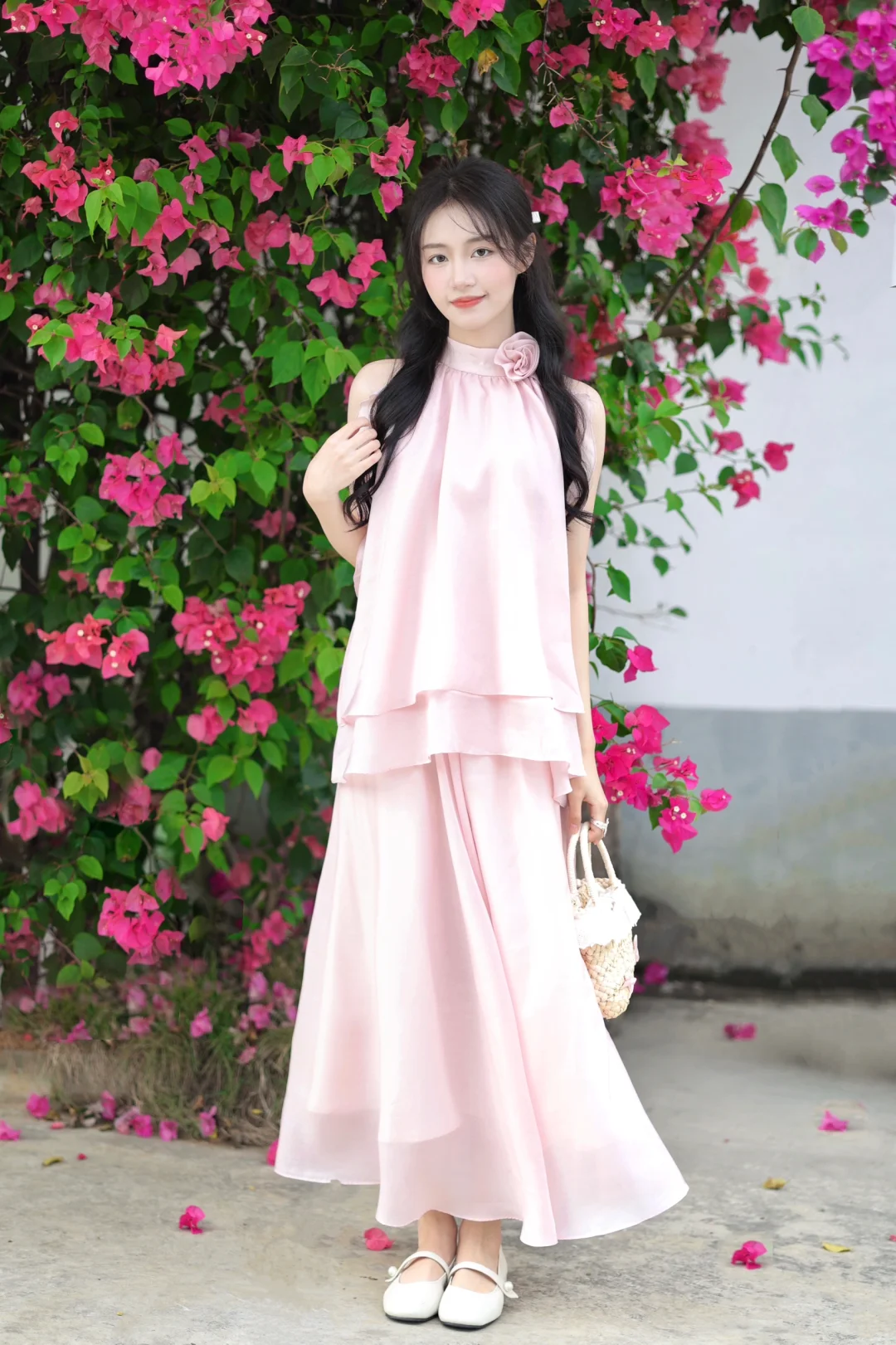 𓍯夏日心动粉🌸挂脖连衣裙好温柔呀～