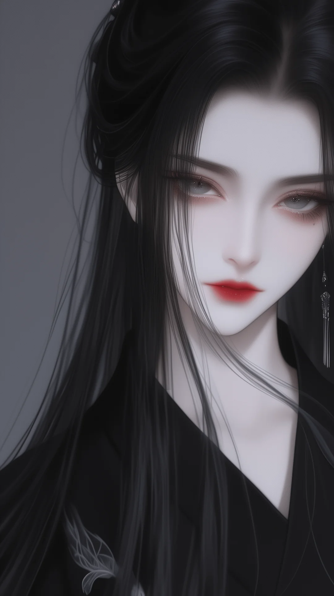 MJ｜古风女头-黑发黑衣