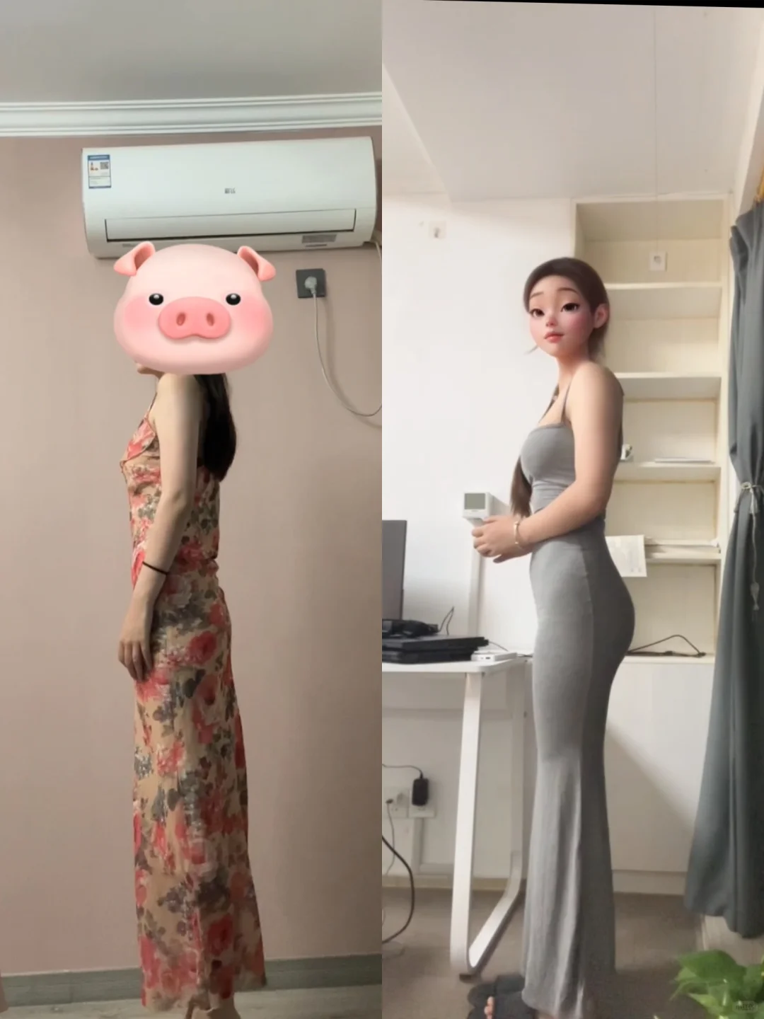 健身前后对比图来啦