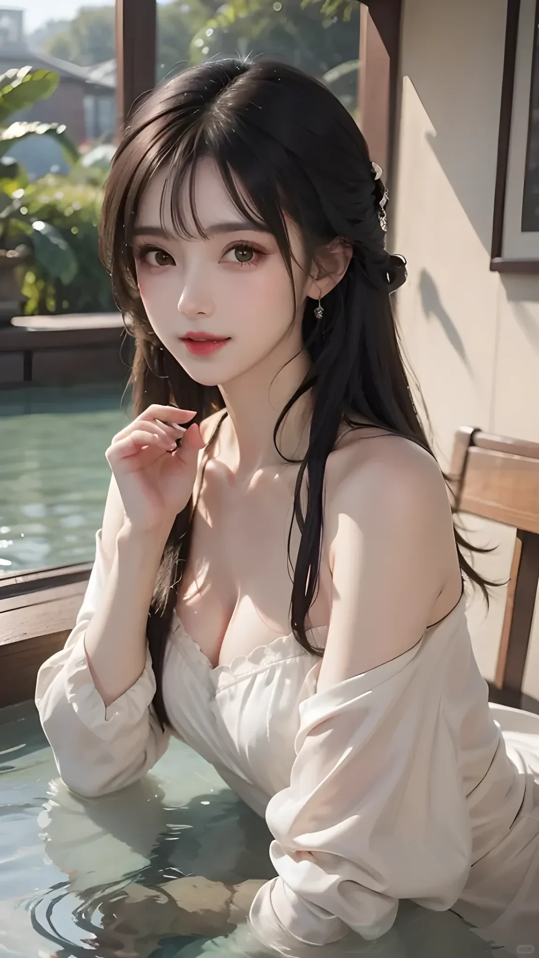 泡在水里的性感美女