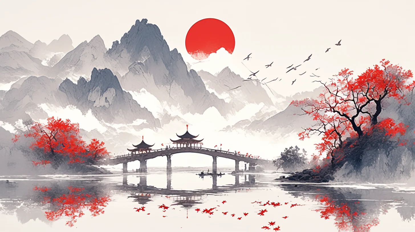 【可赏底图素材】赤霞枫影