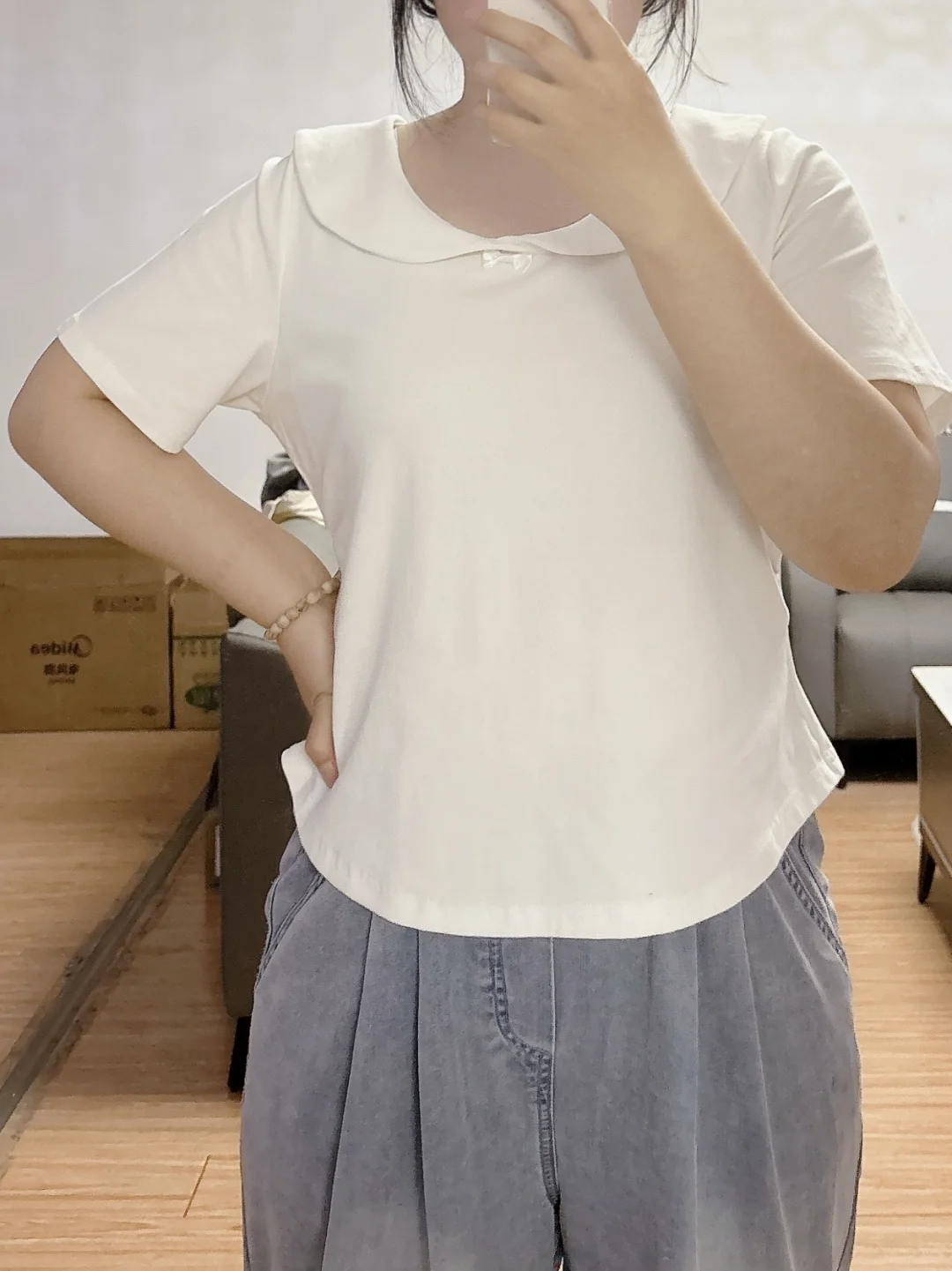 165 138｜今日份微胖女孩有一点可爱风穿搭