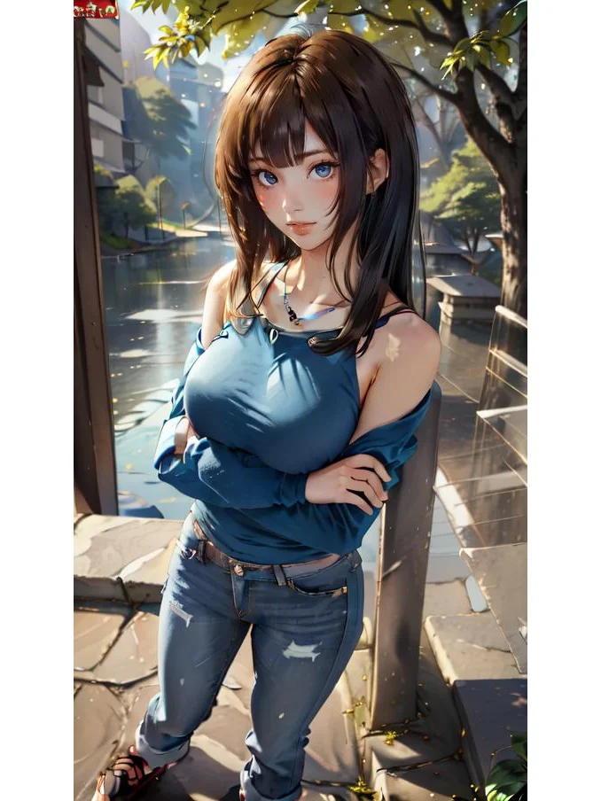 小桥流水边，清纯女孩之舞！😍😍💃