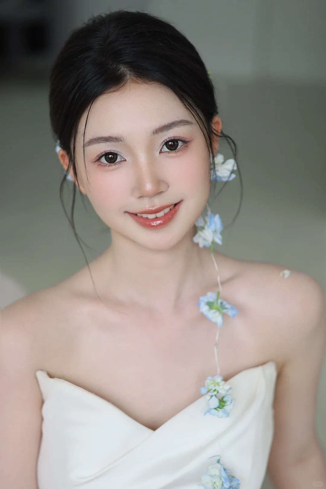 纯自然韩系新娘妆~轻婚纱妆容