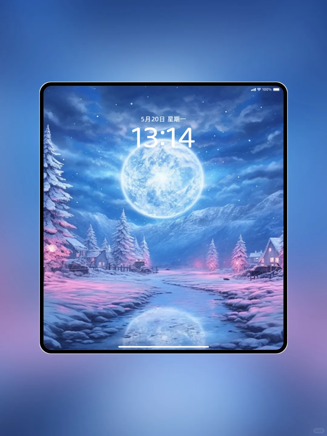 0100壁纸|冬日雪月