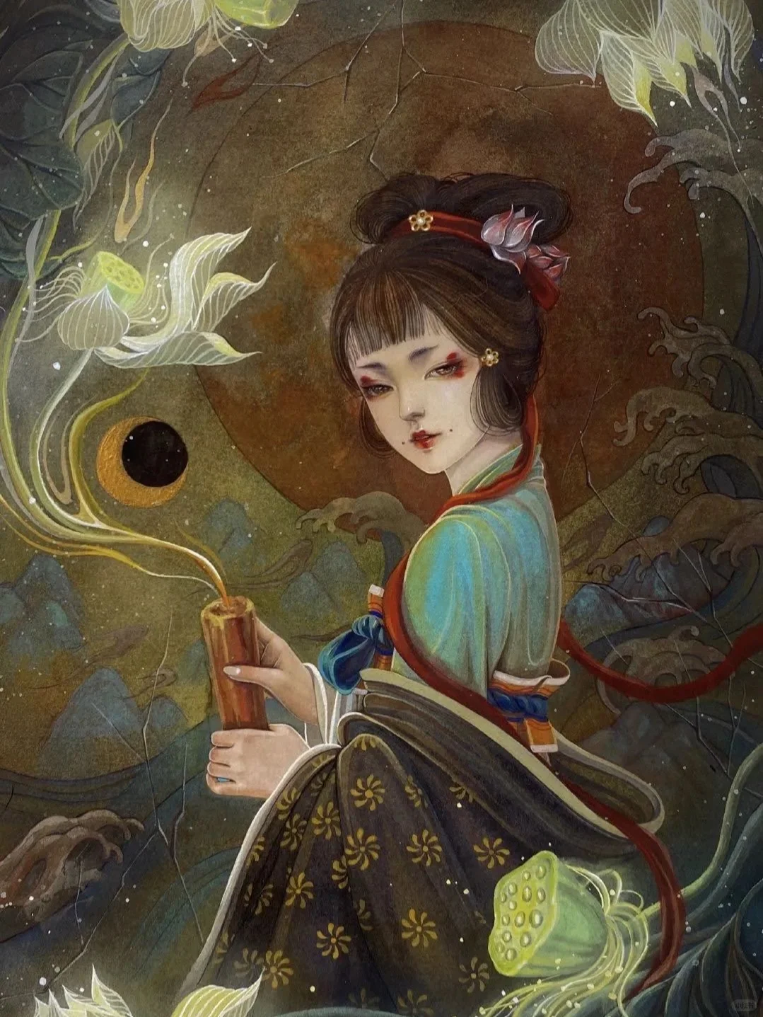 插画分享 | 国风神女图，妩媚又慈悲