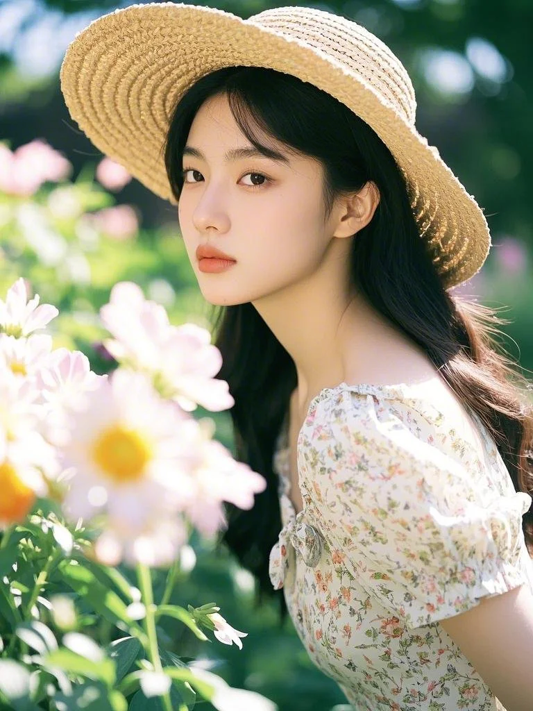 她的笑容像花开的正盛🌼