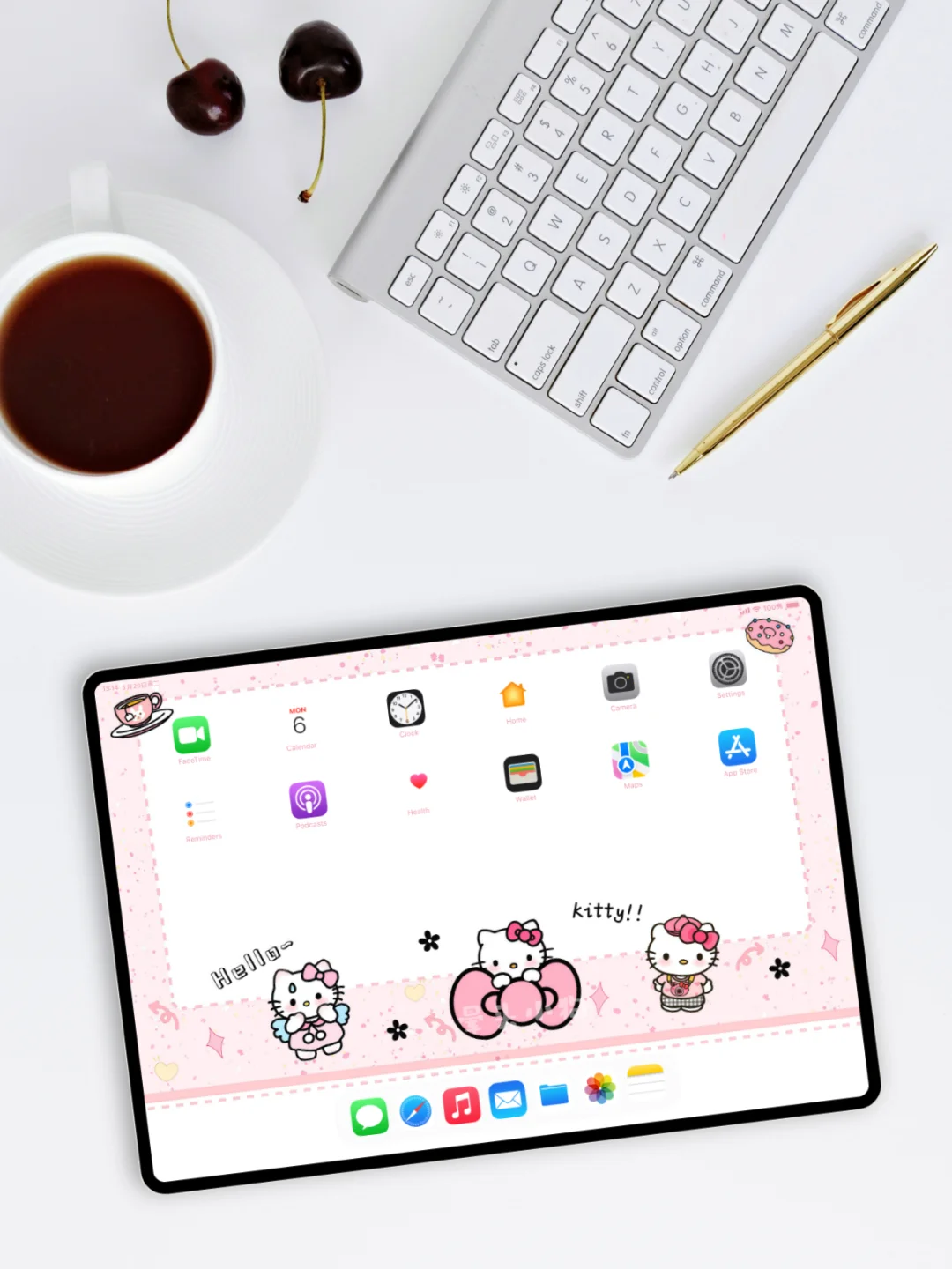215｜hellokitty·超可爱粉色贴纸✨平板壁纸