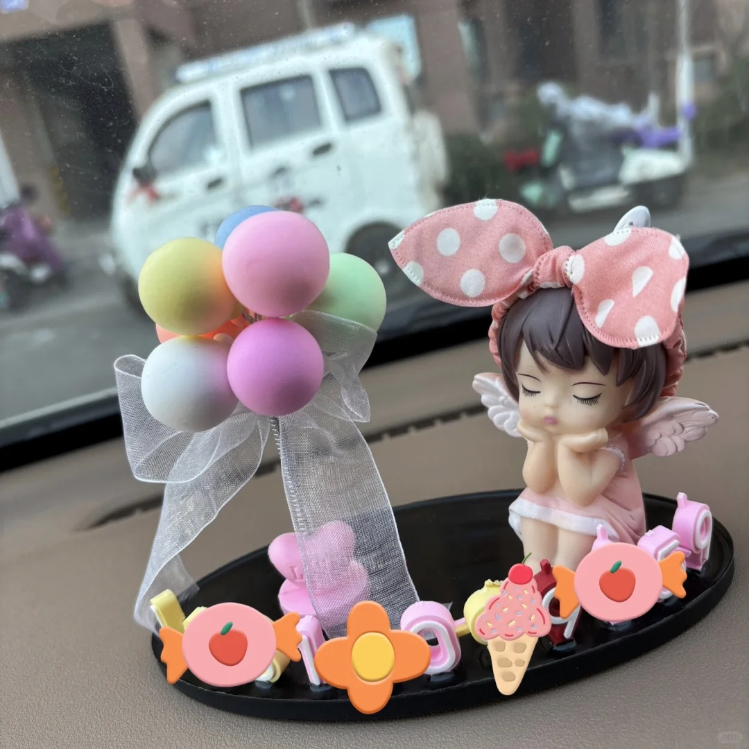 🌟超萌预警这款小天使女孩车载摆件让我的