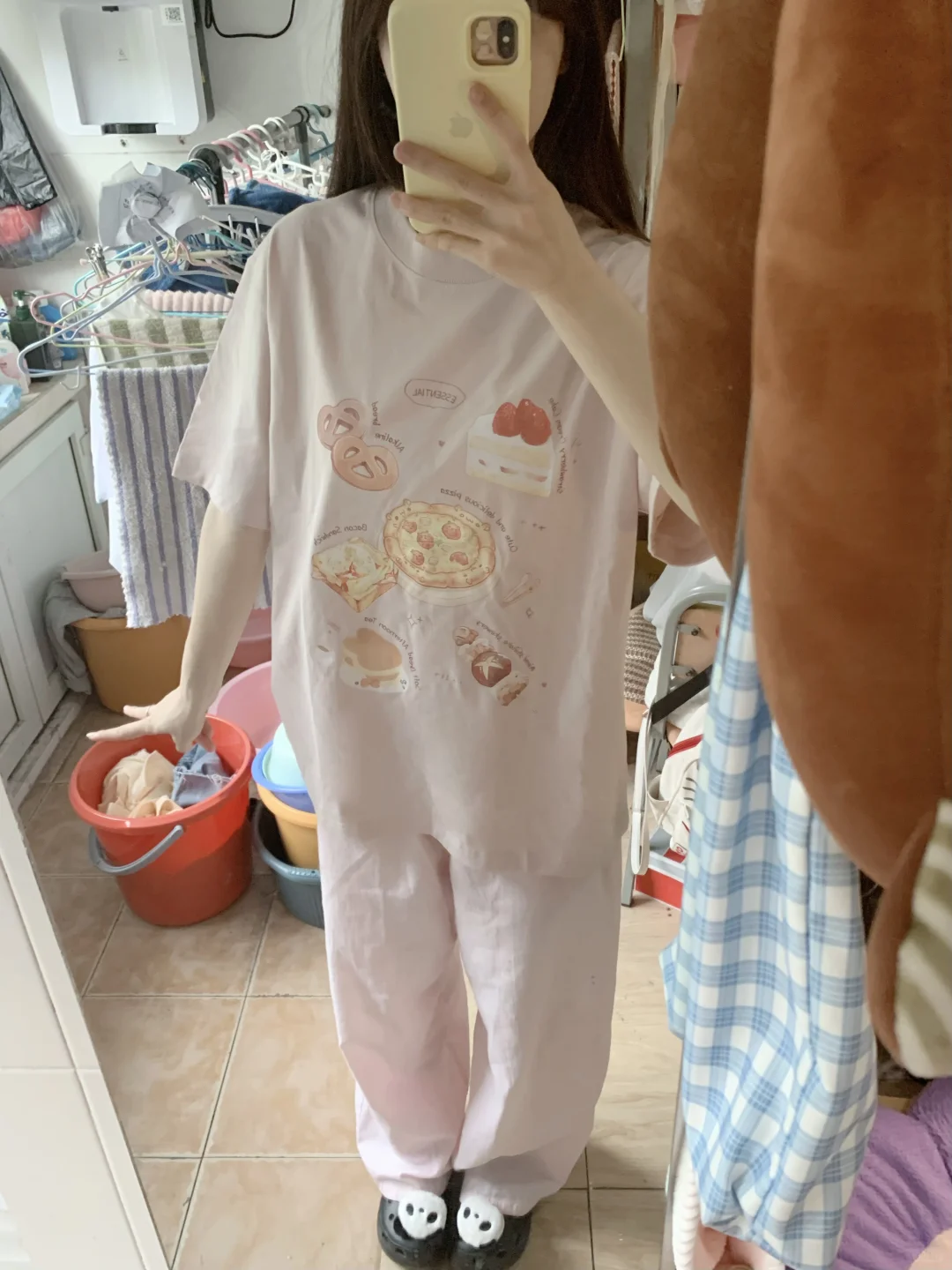 记录今日粉色系上课ootd