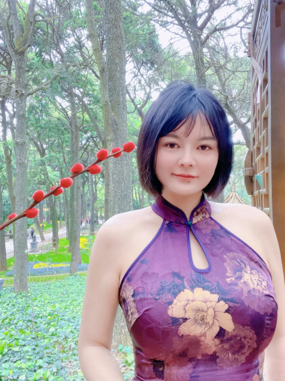今天旗袍，好喜欢啊～