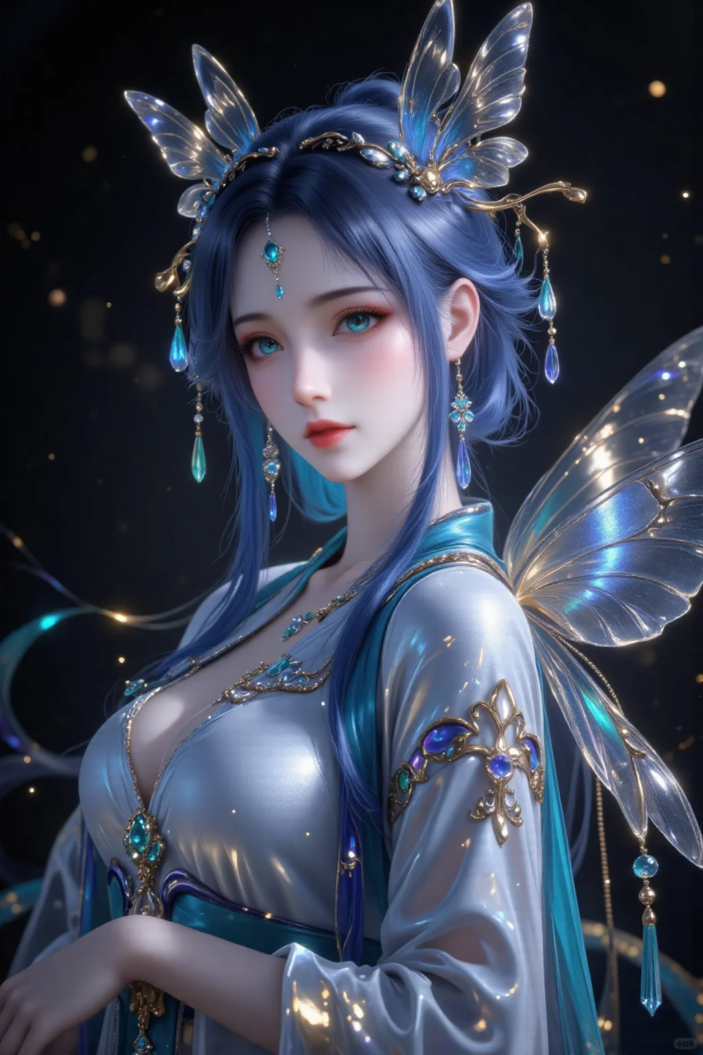 AI 绘出的梦幻精灵公主