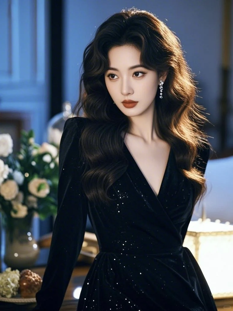 黑色系美女头像