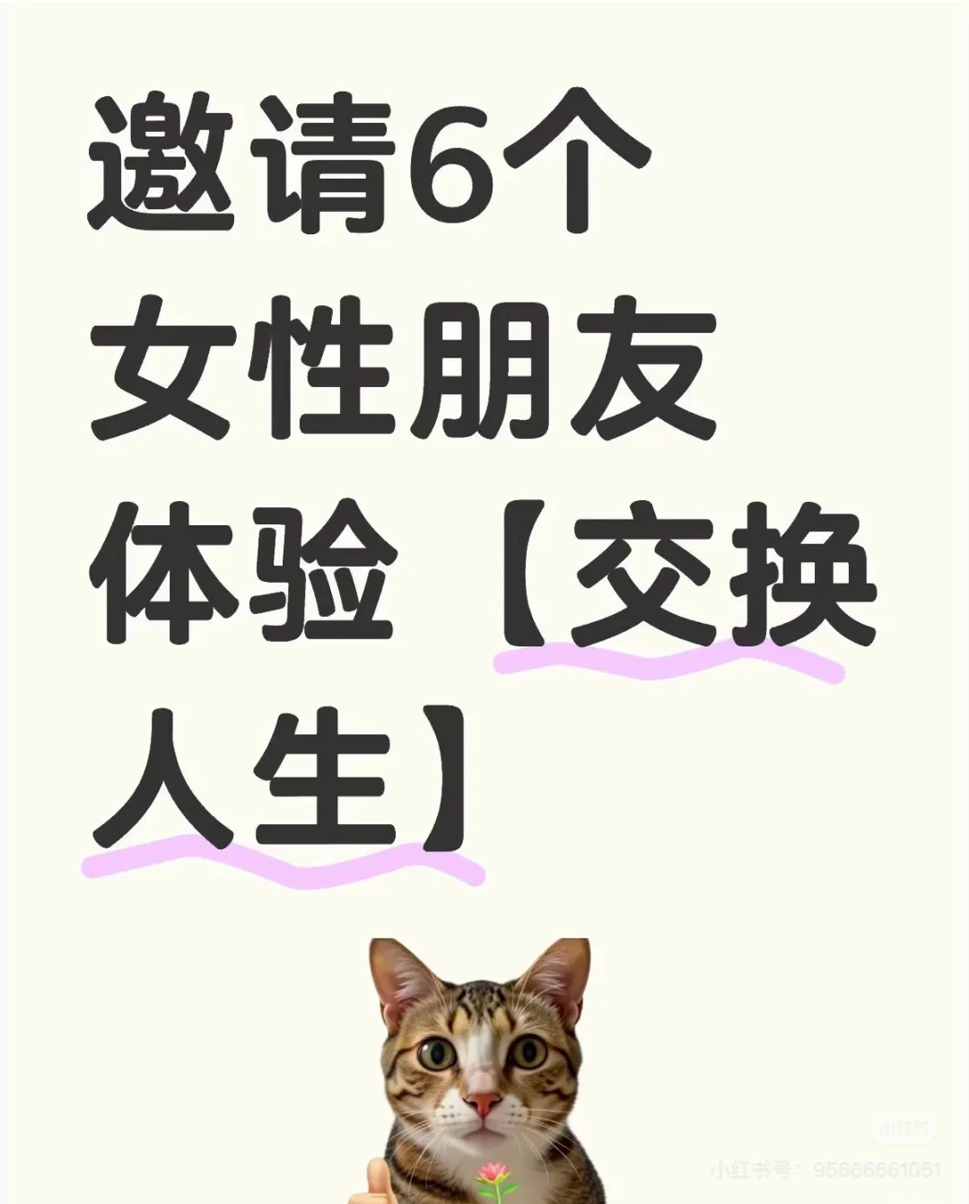 邀请6位女性朋友来体验【交换人生】