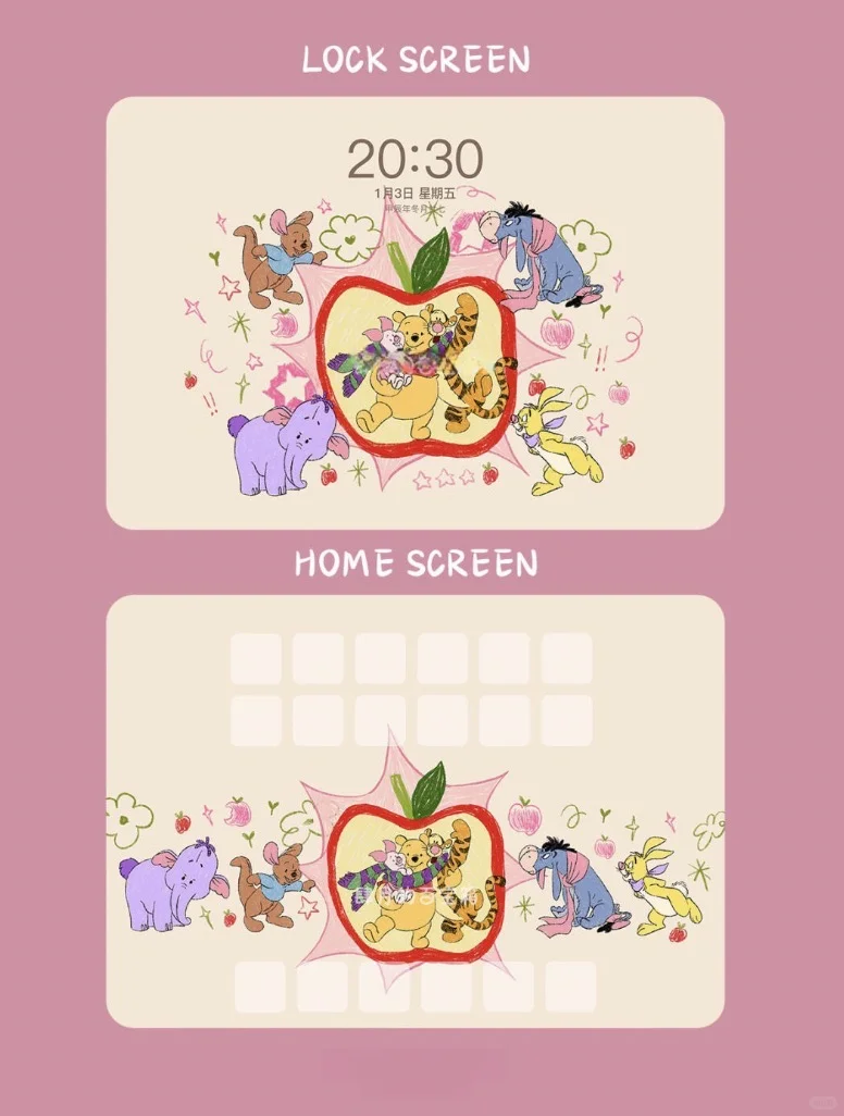 可爱噗噗手绘🍎平板壁纸可爱噗噗🍎平板