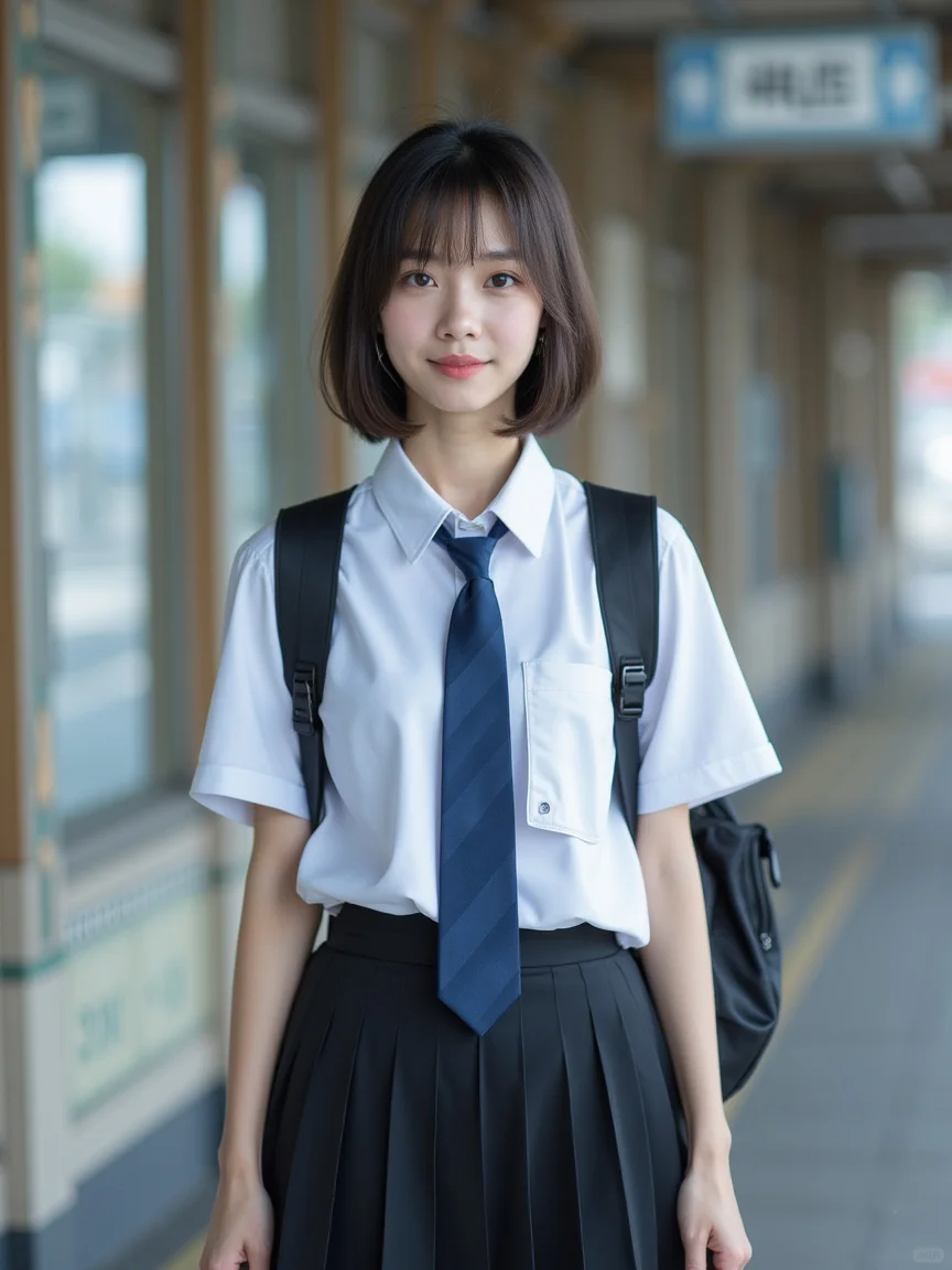 被jk制服的少女帅到了🥰