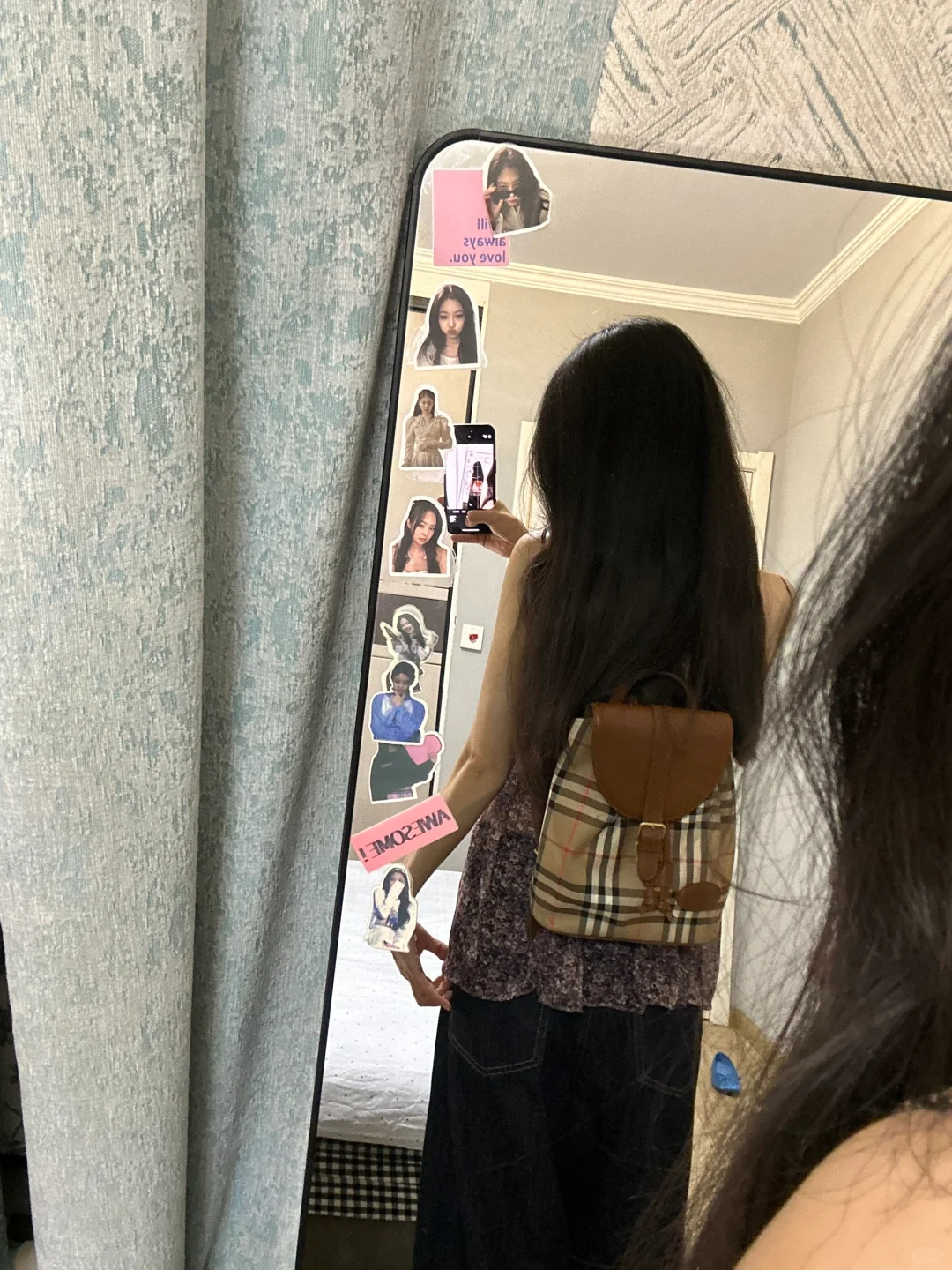 宅女碎花小吊带穿上啦！！
