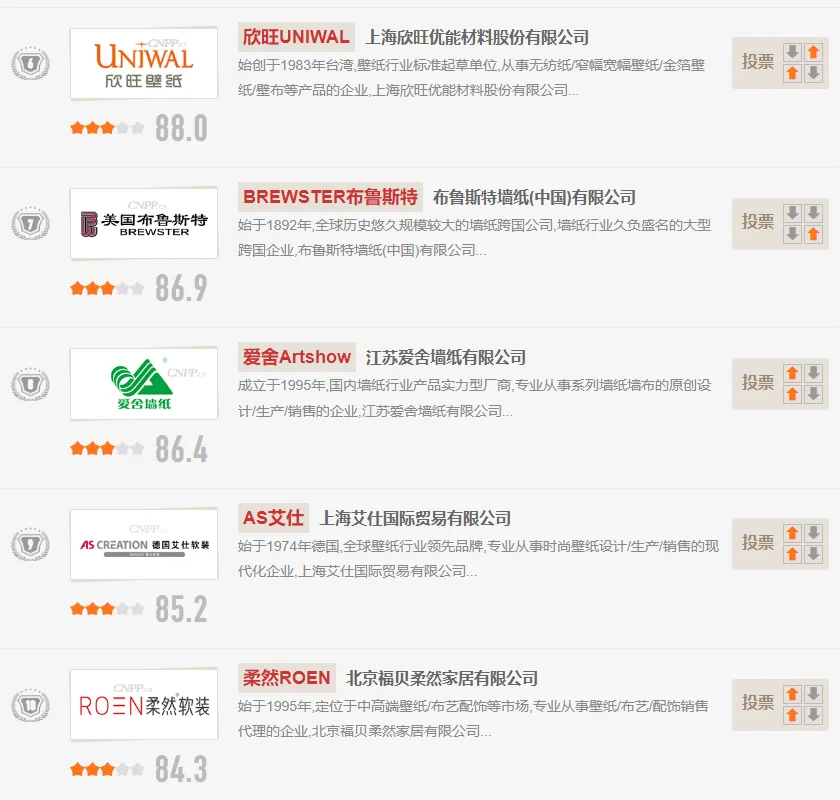 壁纸十大品牌
