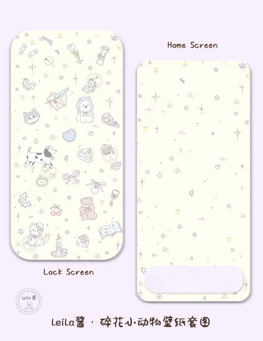 壁纸|ins碎花小动物壁纸套图