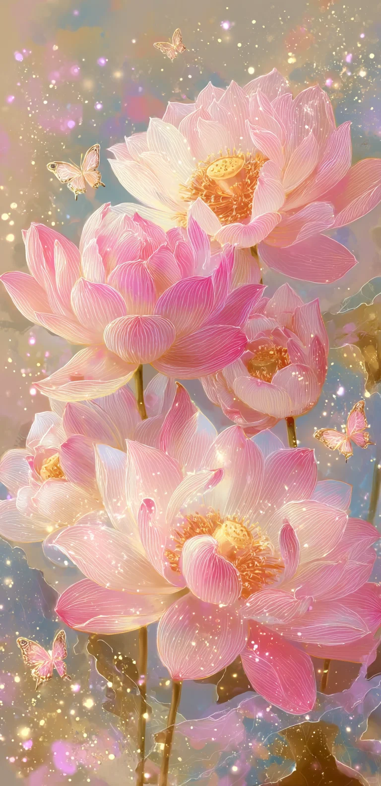 旺女性壁纸｜繁花似锦，蝴舞福至，好事花生