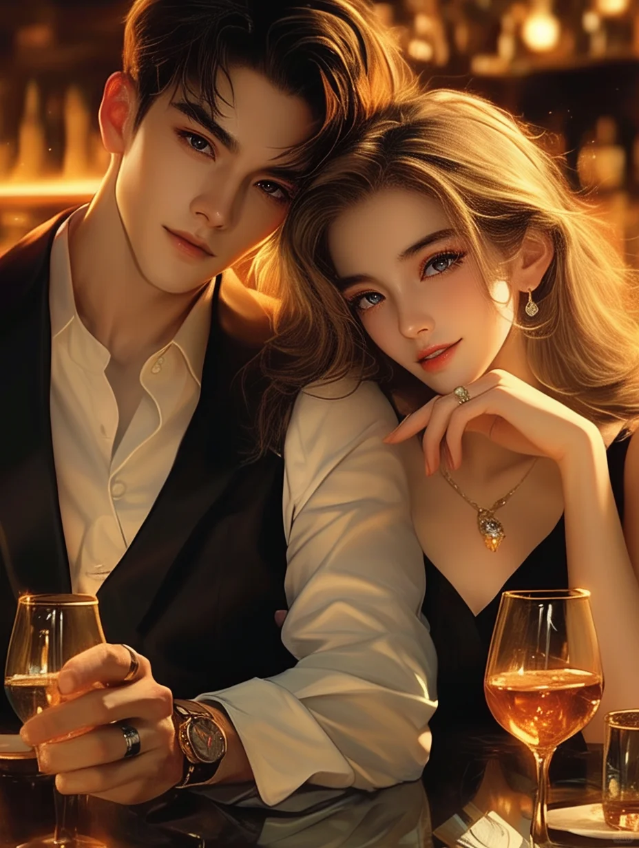 👩🏻‍❤️‍👨🏻🍷情侣小说封面·爱上微醺