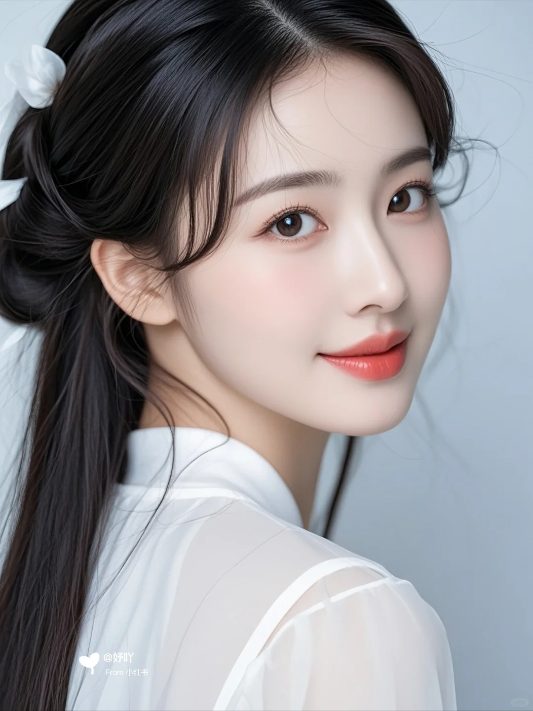 回眸一笑百媚生💗 第二张真的绝啦｜ai生成