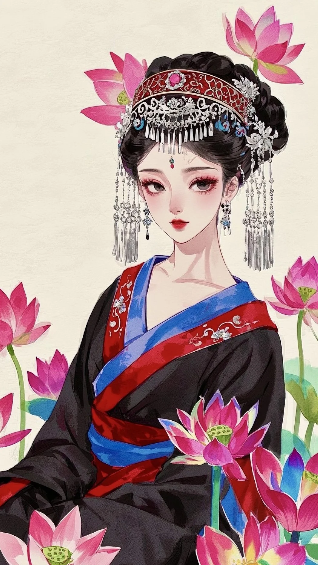 Ai画美人 | 一些苗疆感的美人 ˗ˋˏᰔᩚˎˊ˗