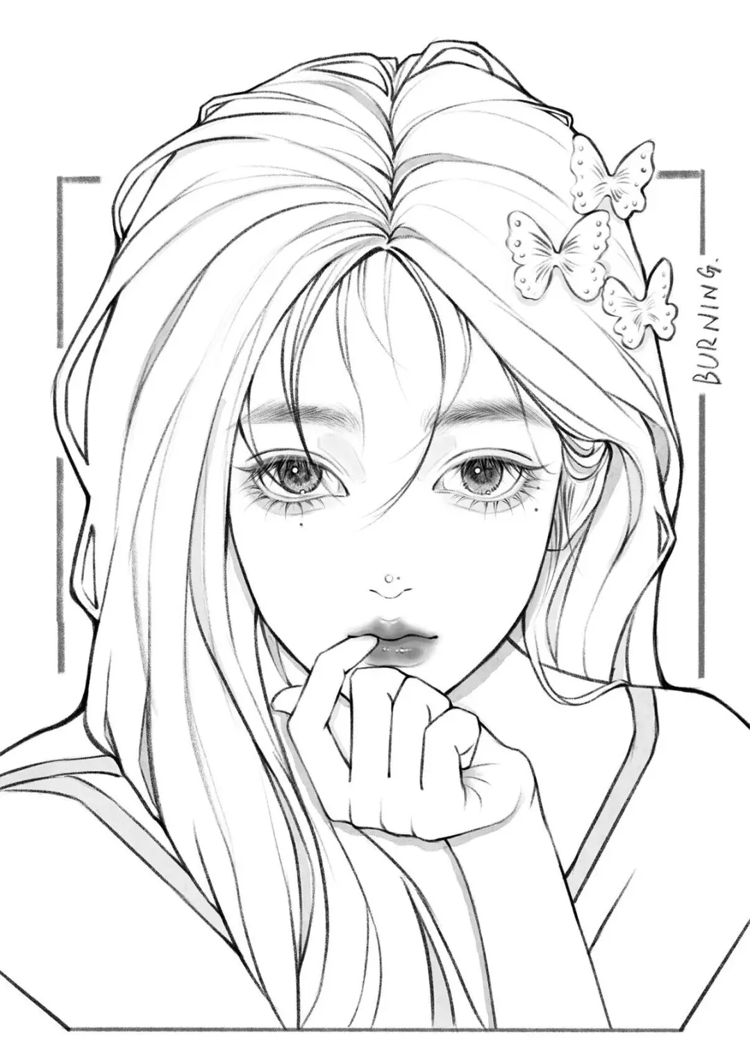 2000➕少女人物线稿练习