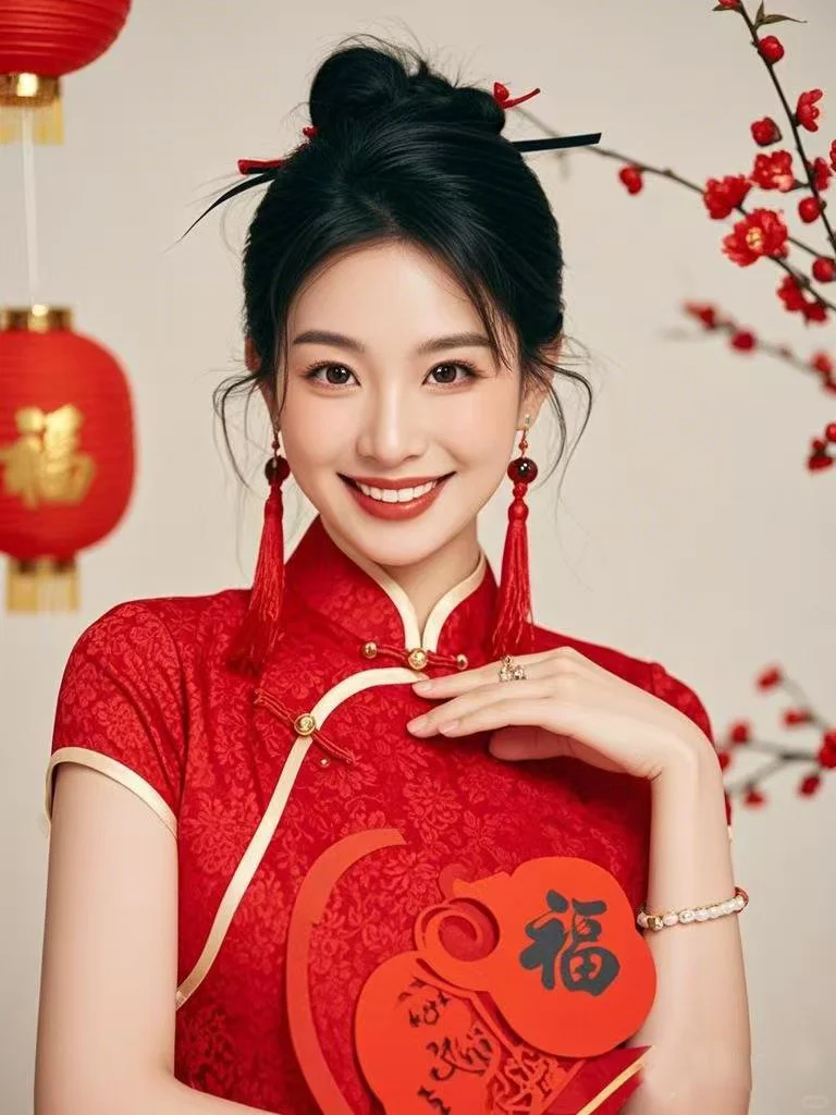 迎春晚装，遇见你的温柔乡，中国红太惊艳啦