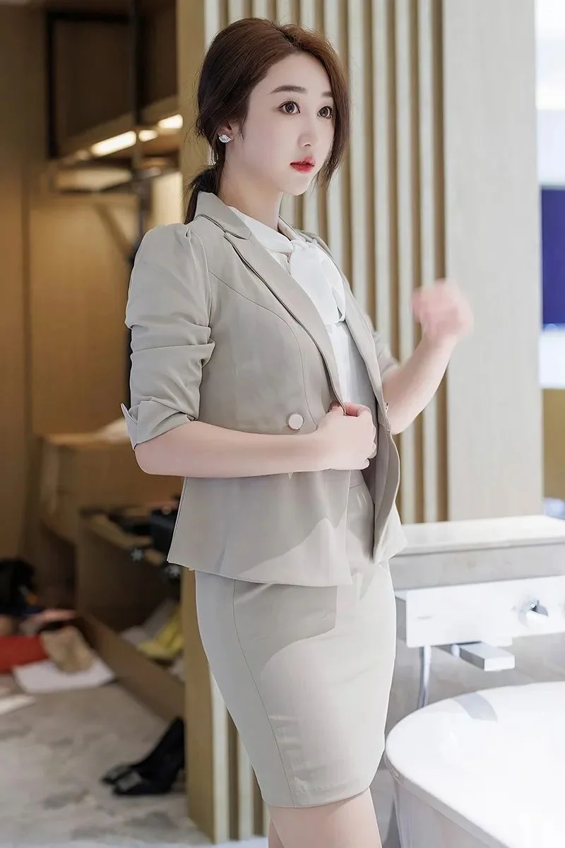 写真‖紧身包臀裙职业制服美女