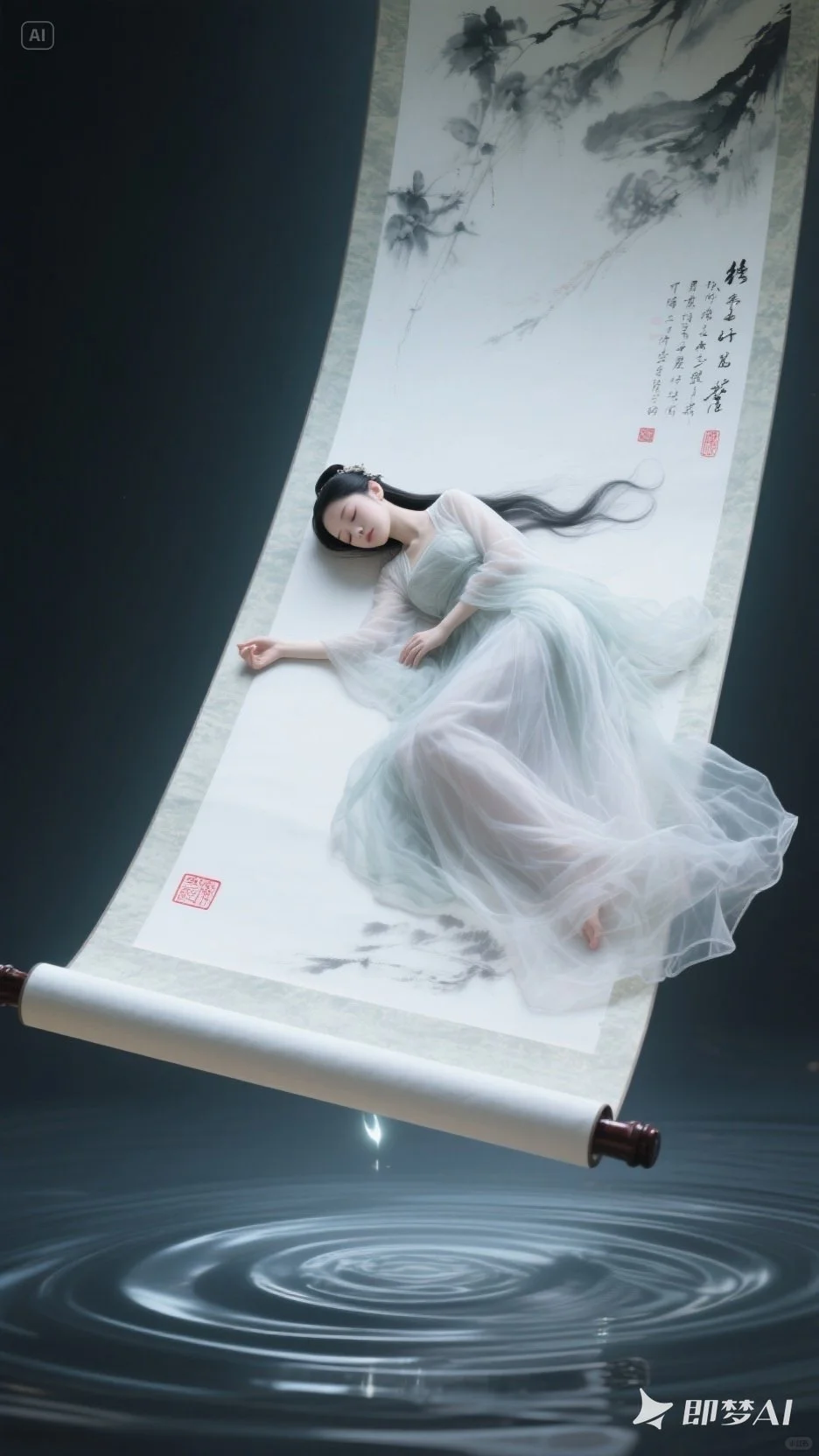 画中美人