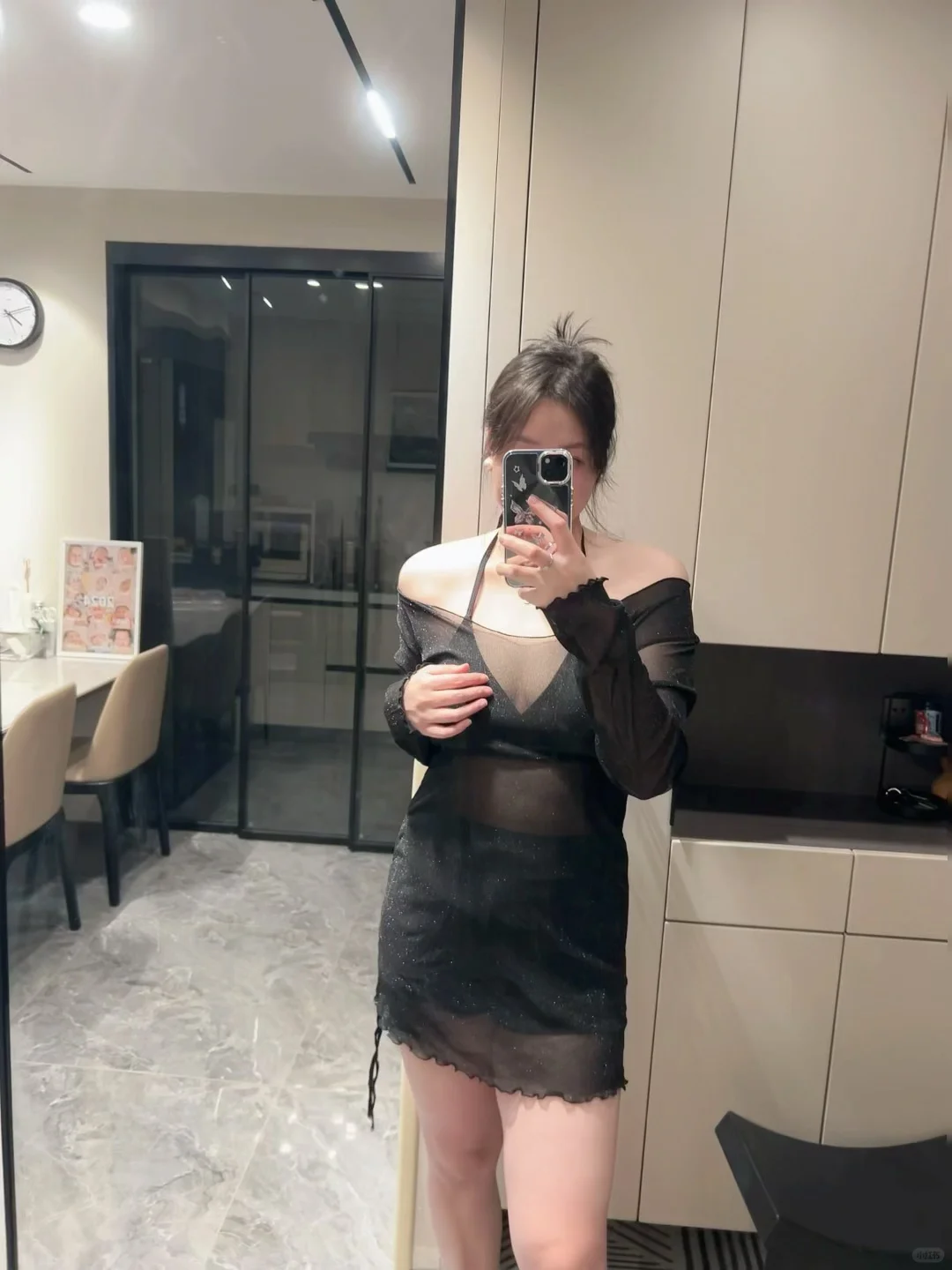 150斤！✨微胖辣妹の黑色战袍👙