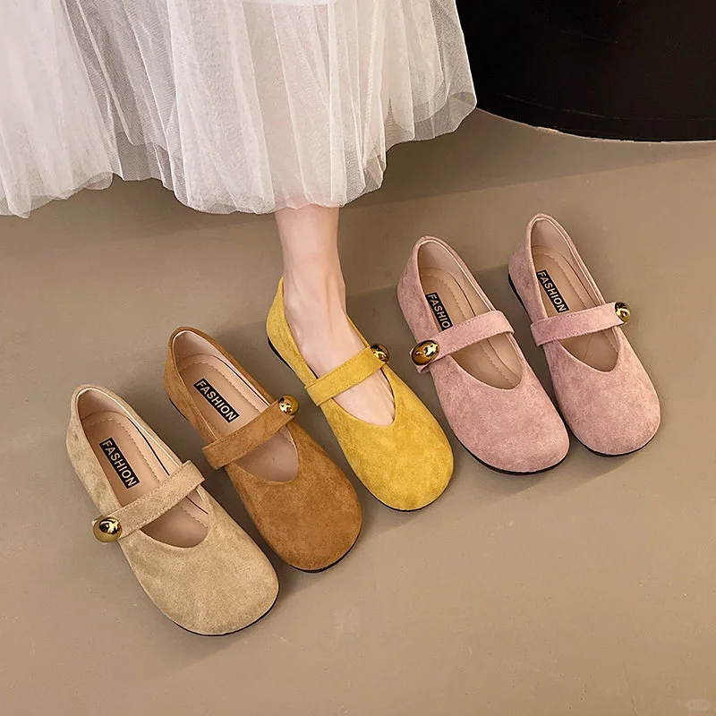 ✨必买新品✨黄色玛丽珍鞋👟