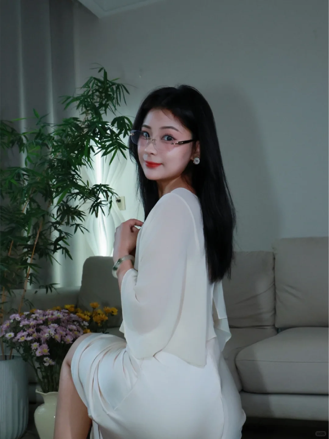 小姨的瑜伽氛围感
