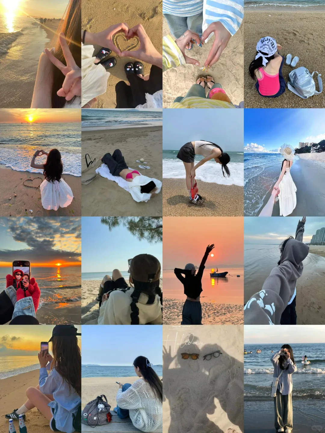 ✅提前预习🏖存一些海边松弛感拍照姿势