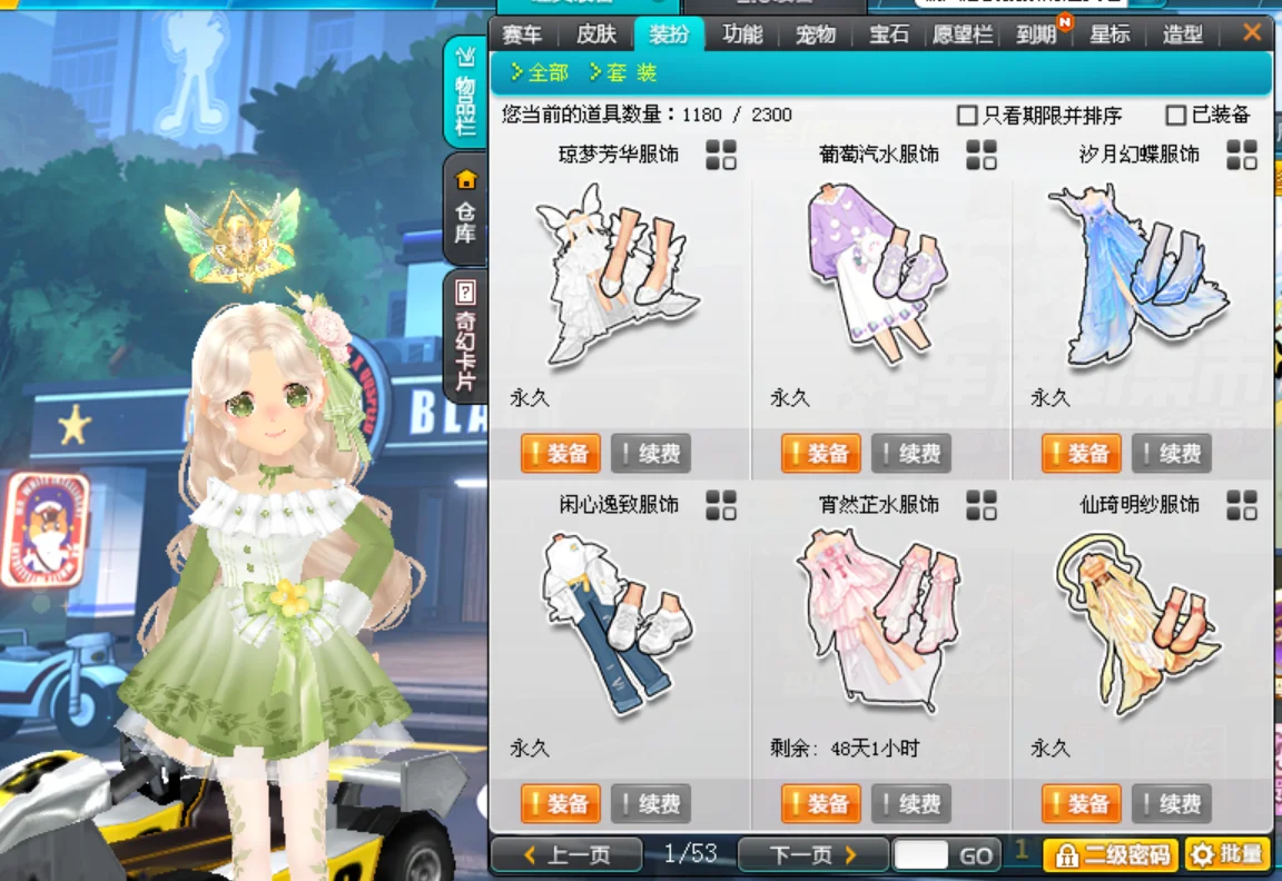 飞车端游女小衣柜