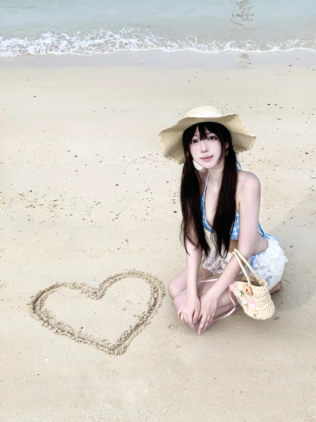 海边平价穿搭🏝️超出片的漫画少女感🩵