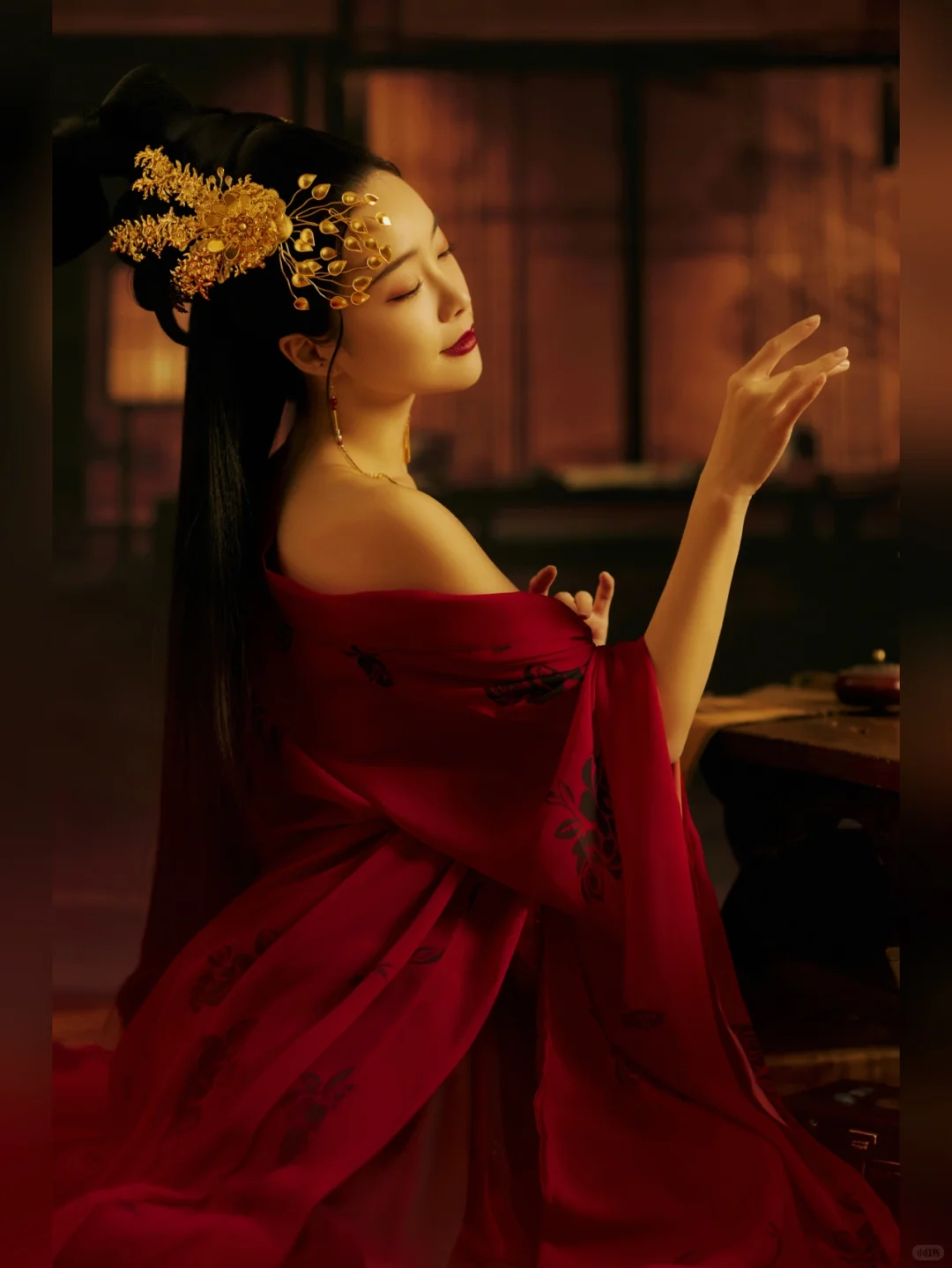 一眼万年啊，红色汉服太美了❤️古装写真