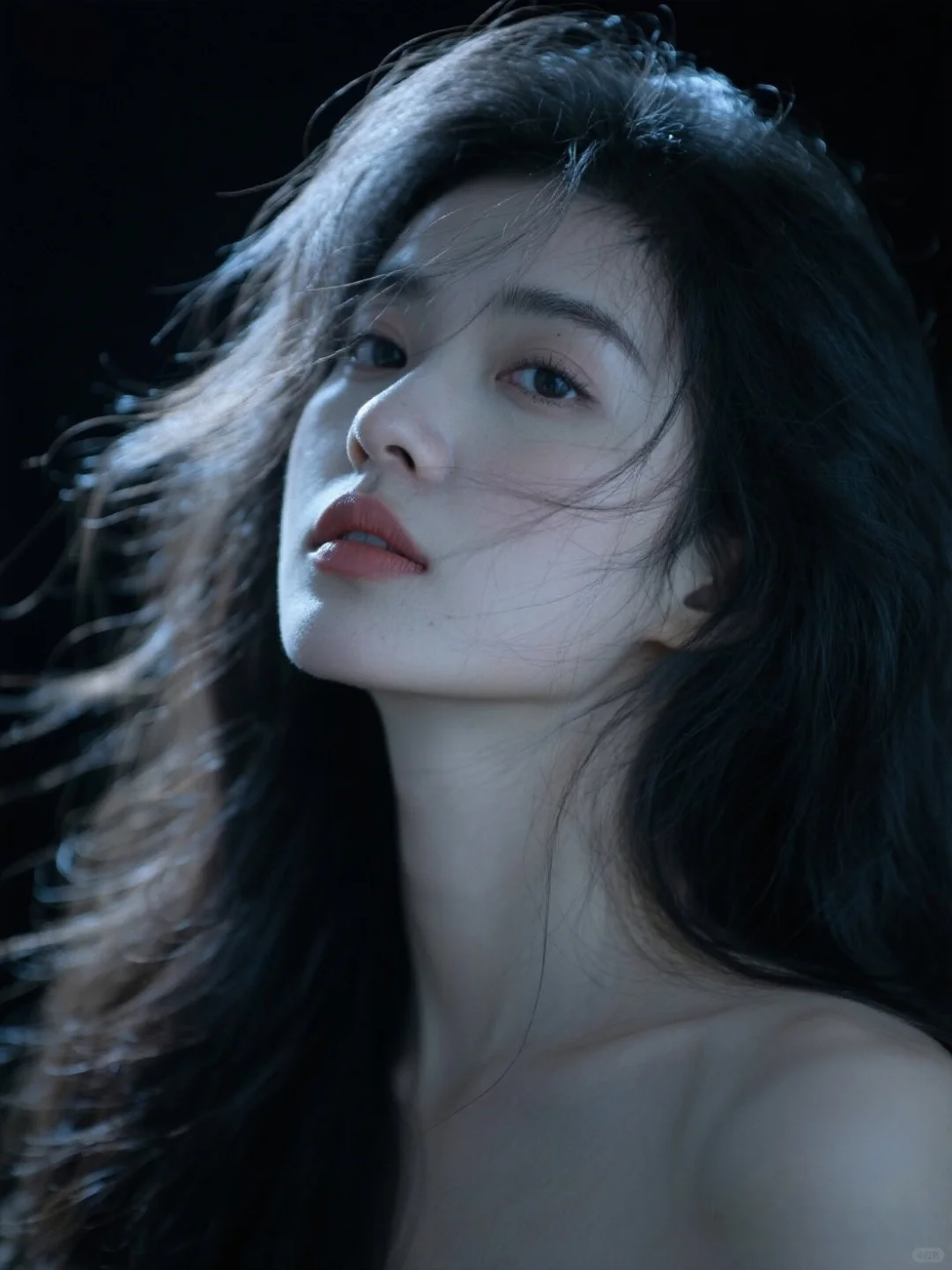 清冷破碎氛围感写真