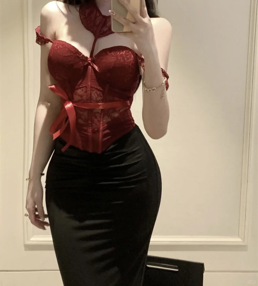 涩谷辣妹 纯欲性感吊带胸衣💖