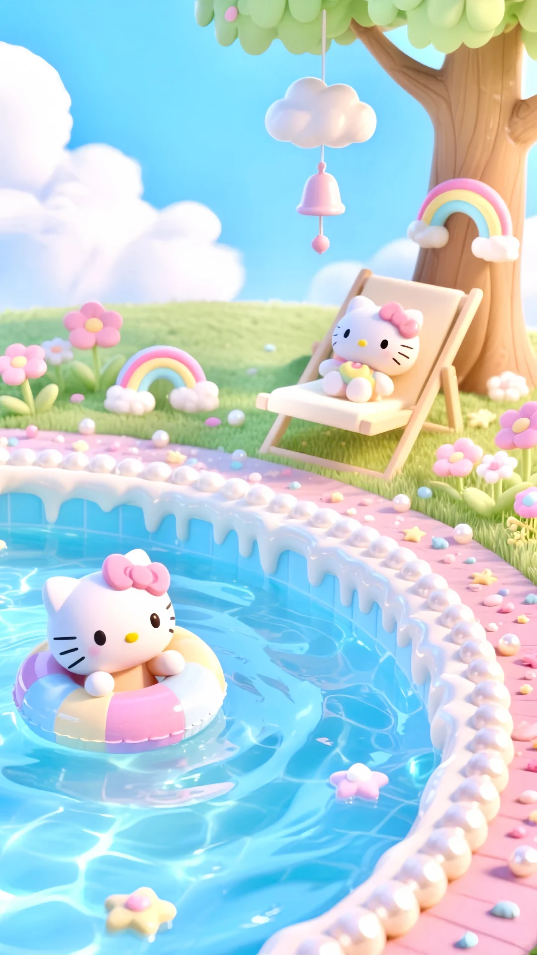 Hello Kitty的治愈系壁纸｜又是被治愈的一天