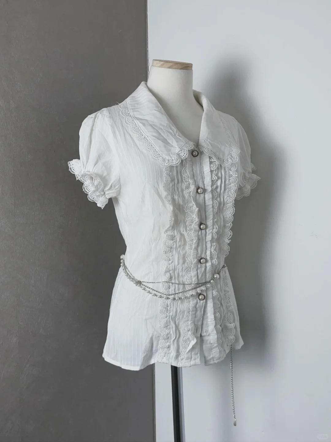白色蕾丝衬衫🎀Vintage 古着