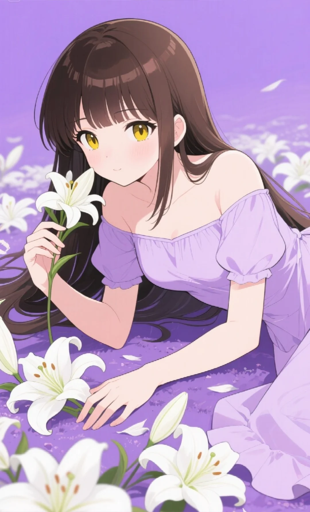 百合花开动漫素材