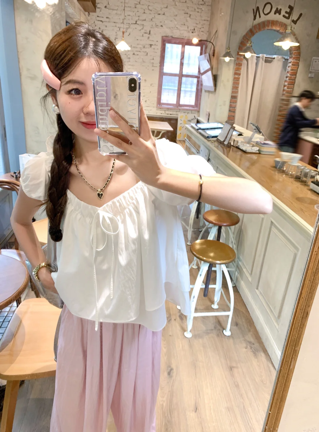 来当韩女🎀夏日少女感娃娃衫上衣好甜好减龄